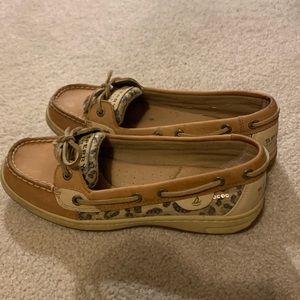 Sperry Boat Shoes - animal print w sequins